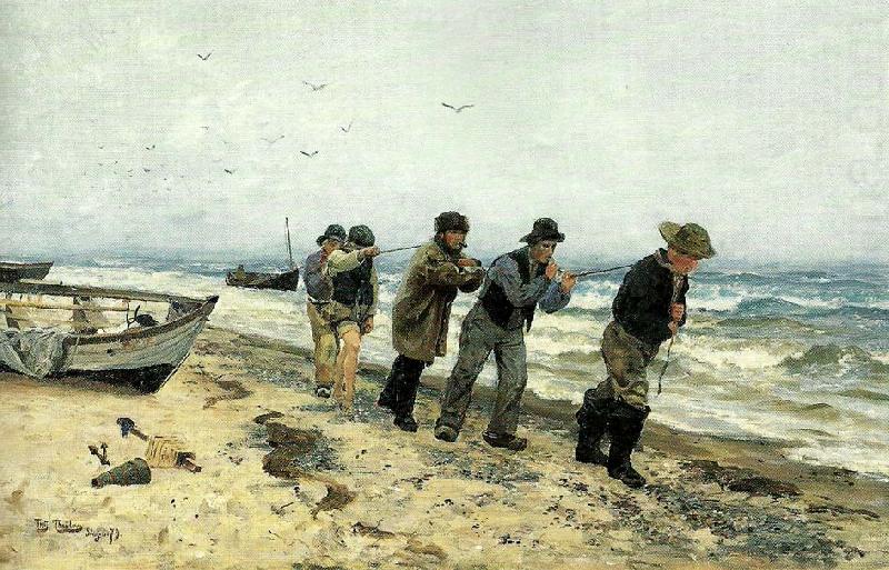 hjemvendende fiskere, fritz thaulow